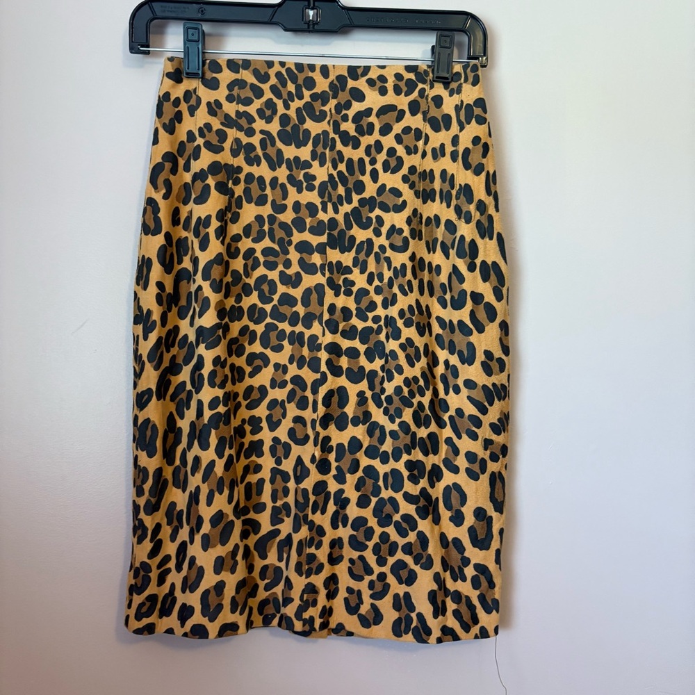 💚Luna Leopard Leather Pencil Skirt
